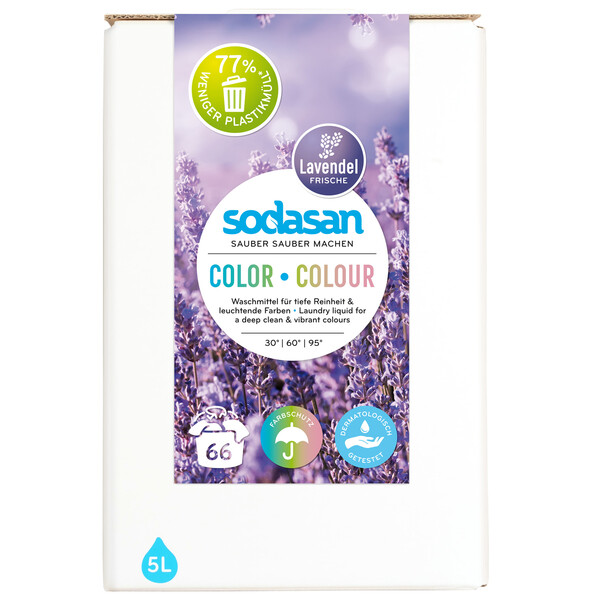 Detergent lichid pentru rufe colorate cu lavanda bag-in-box